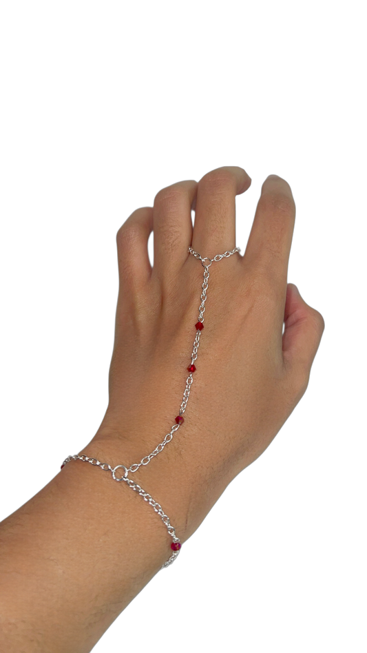 glimmer beaded hand-chain